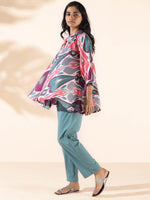 Thumbnail for trueBrowns Green Cotton Ikat Flared Co-ord Set - Distacart