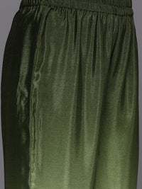 Thumbnail for Varanga Women Mandarin Collar Placement Embroidered Kurta Paired With Tonal Bottom