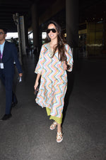 Thumbnail for trueBrowns Multicolour Lehariya Printed Silk Kurta Pant Set - Distacart