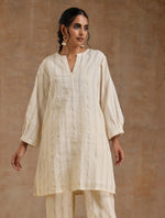 Thumbnail for trueBrowns Ivory Gold Cotton Relaxed Co-Ord Set - Distacart