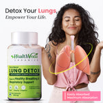 Thumbnail for Health Veda Organics Lung Detox Veg Capsules - Distacart
