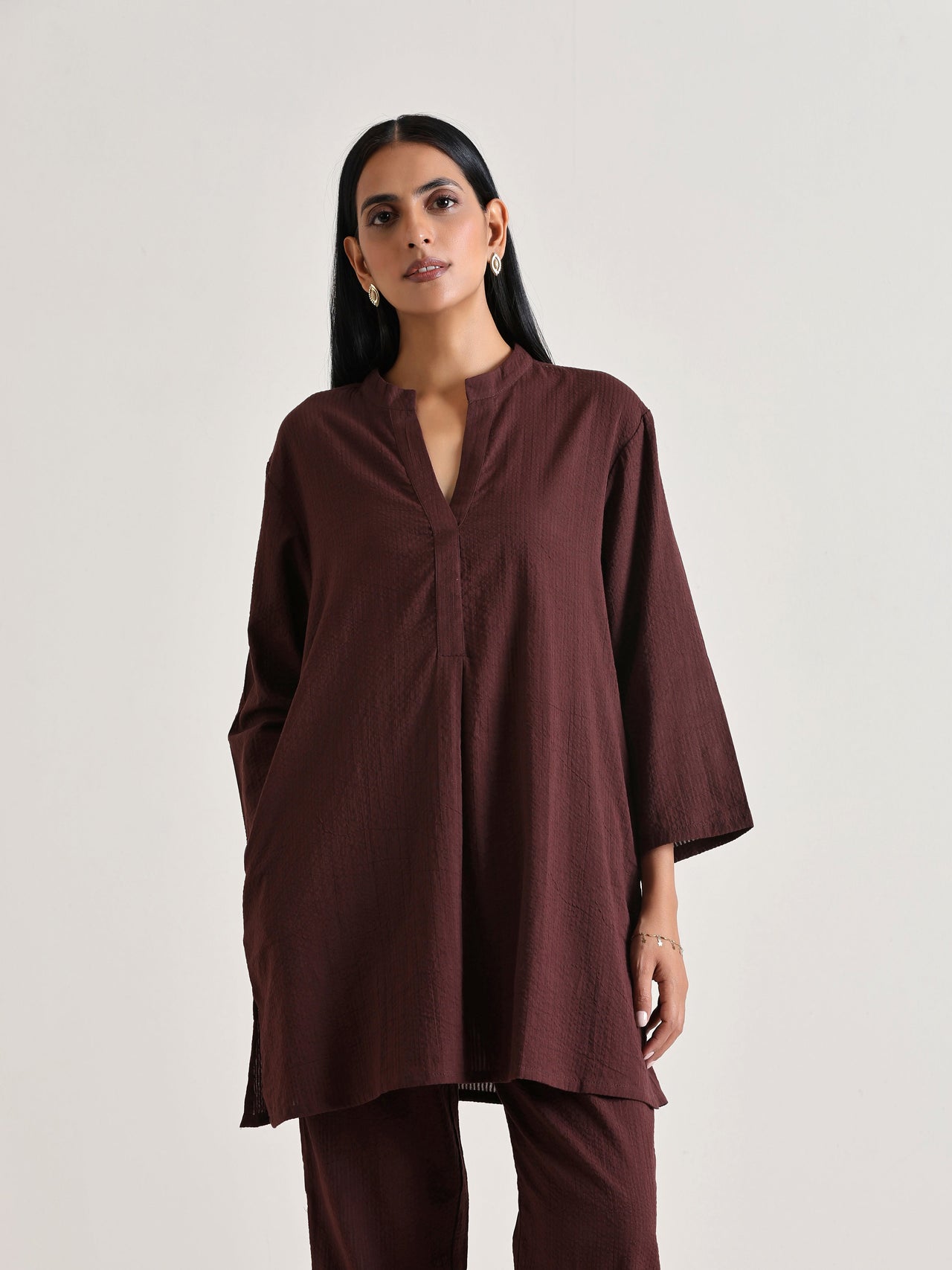 trueBrowns Cola Brown Relaxed Fit Co-Ord Set - Distacart
