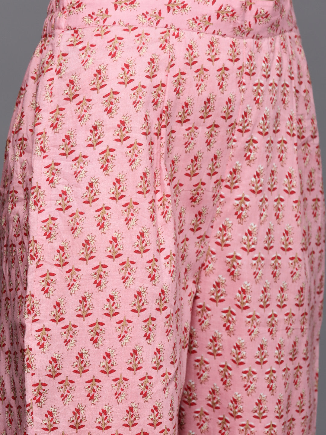Varanga Floral Printed Embroidered Kurta With Straight Pant And Chiffon Dupatta
