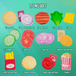 Thumbnail for The Small Wonderland Pretend play Burger ,French fries & popcorn - 25 piece