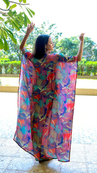 Thumbnail for Noroke Sustainable fabric | Bemberg Abstract Printed Shirt Style Kaftan