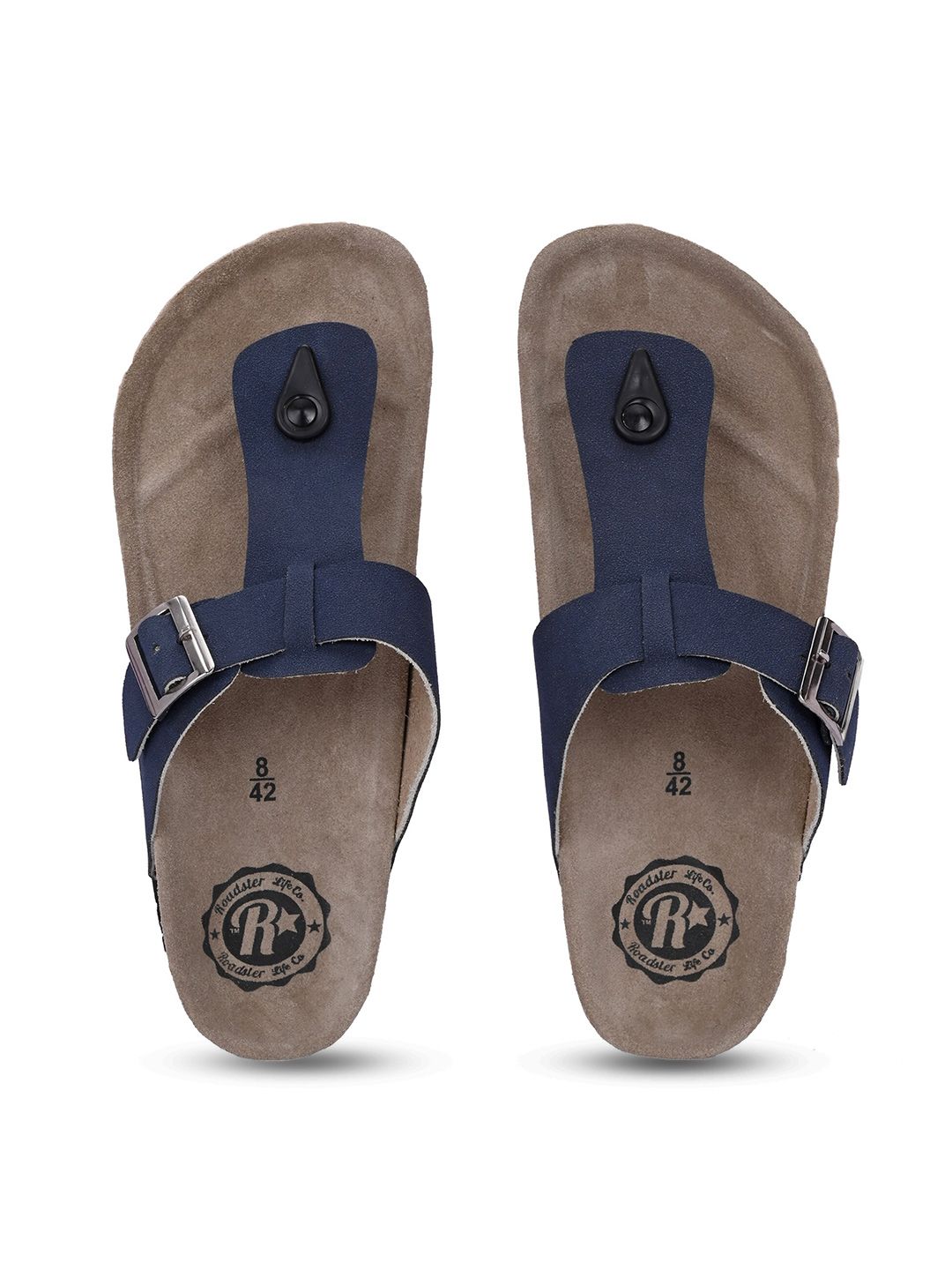 Roadster The Lifestyle Co. Men Blue Slip-On Comfort Sandals