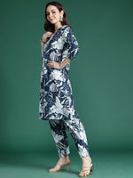 Thumbnail for Indo Era Floral Printed Pure Cotton Kurta with Trousers
