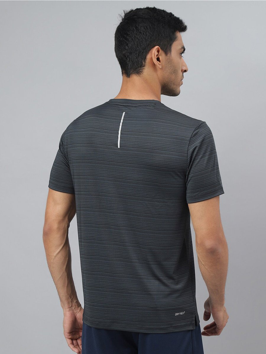 Alcis Striped Slim Fit Anti-Static T-Shirt - Distacart