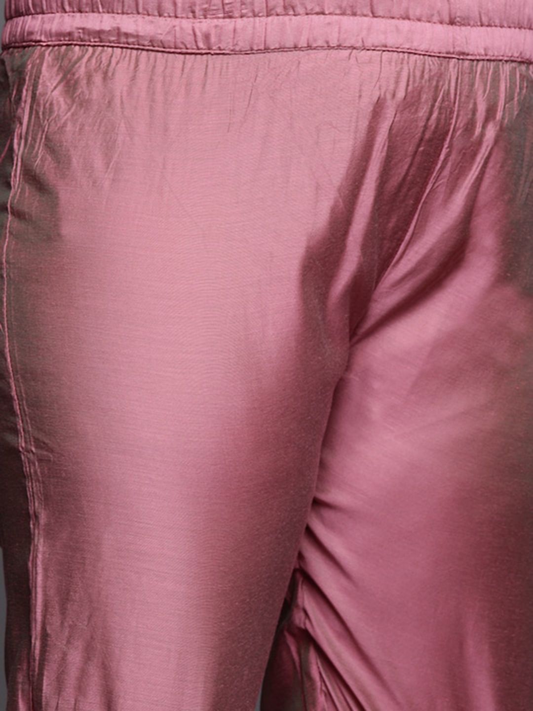 Sztori Plus Size Floral Embroidered Regular Chanderi Silk Kurta & Trousers With Dupatta - Distacart