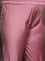 Thumbnail for Sztori Plus Size Floral Embroidered Regular Chanderi Silk Kurta & Trousers With Dupatta - Distacart