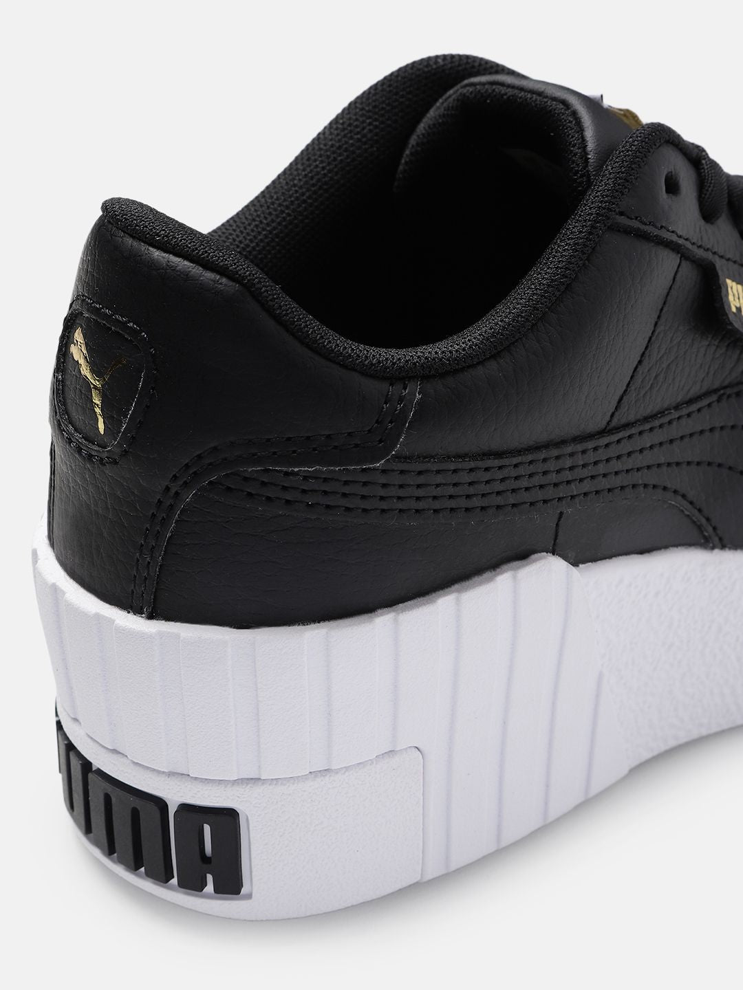 Puma Women Cali Wedge Perforations Leather Sneakers