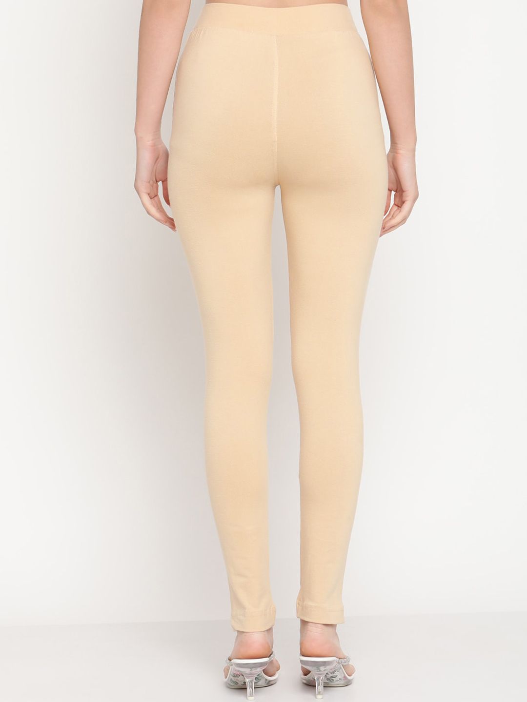 TAG 7 Women Beige & Maroon Pack of 2 Straight Fit Ankle-Length Leggings - Distacart