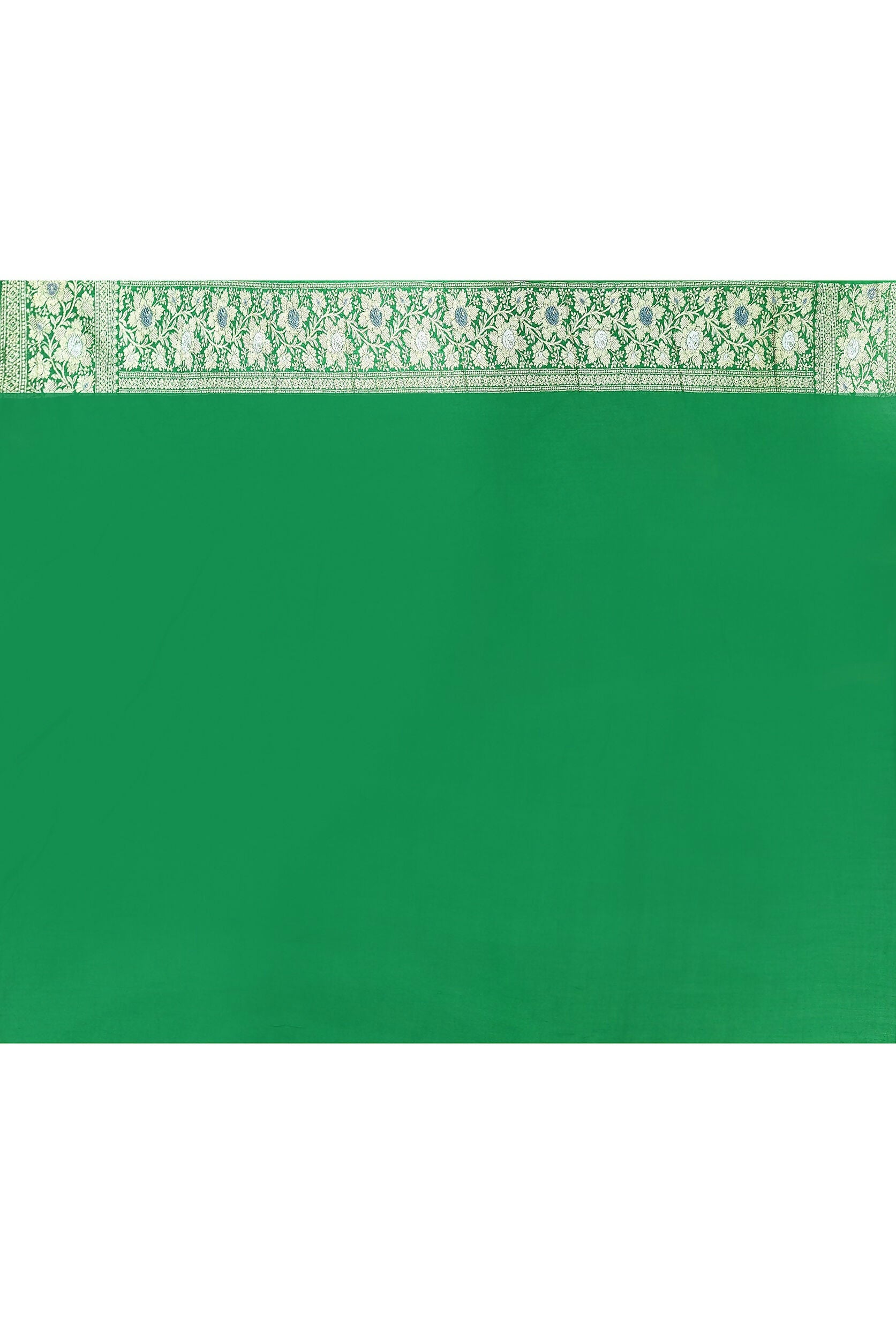 Joban Fashion Green Pure Crepe Pure Handloom Banarasi Silk Saree