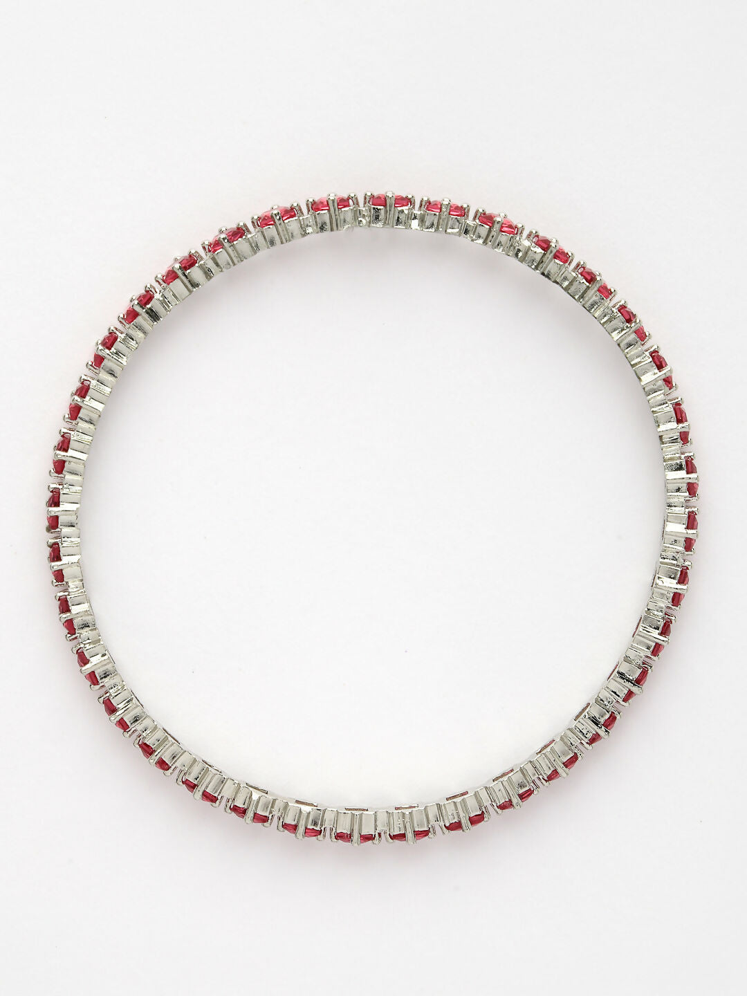NVR Women's Set of 2 Pink CZ Stone-Studded Handcrafted Bangles - Distacart