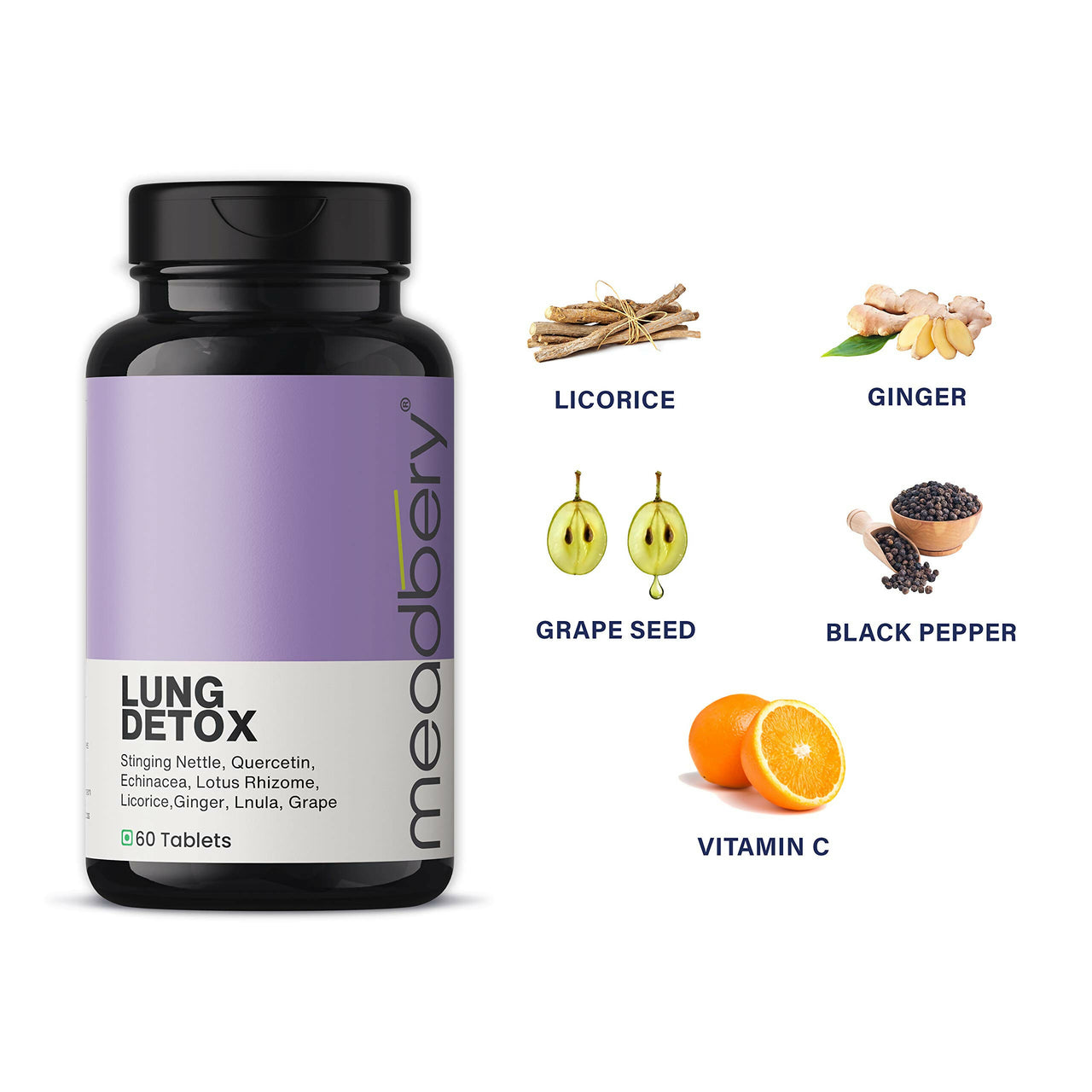 Meadbery Lung Detox Tablets - Distacart