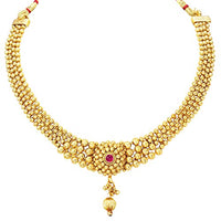 Thumbnail for 18K Gold Plated Traditional Style Choker Necklace Jewellery Set for Women/Girls - Wahe Jewels