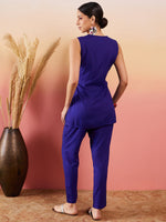 Thumbnail for InWeave Blue 3 Piece Co Ord Set With Belt - Distacart