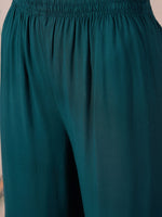 Thumbnail for InWeave Teal Beige Halter Kurta Sharara Set - Distacart