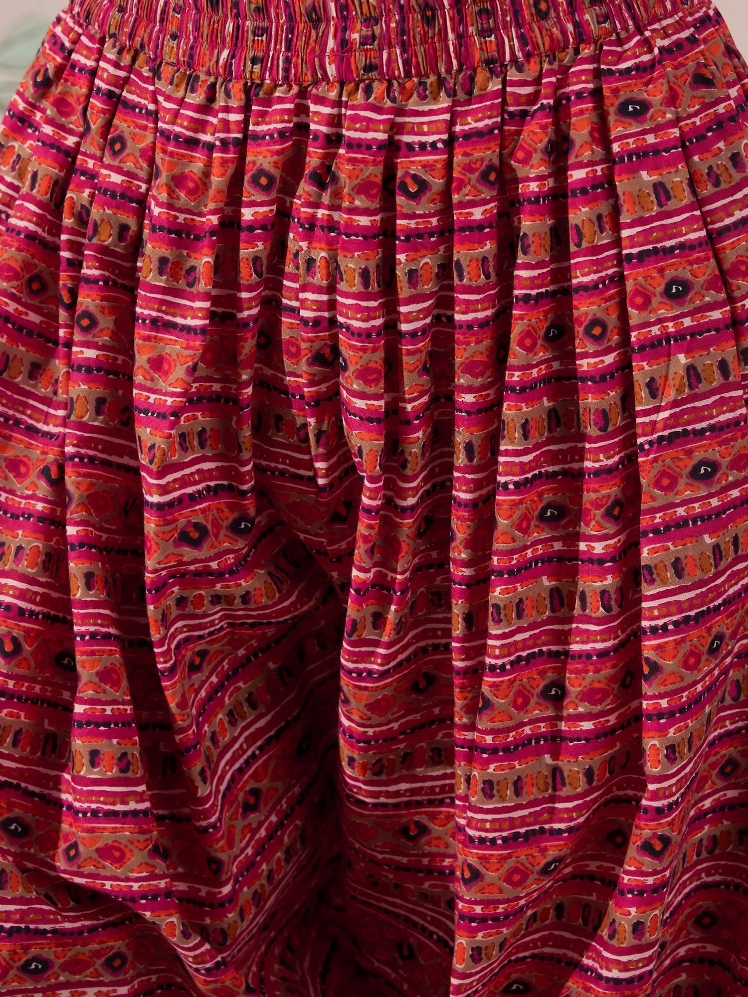 InWeave Dark Pink Cream Kurta Dhoti Set - Distacart