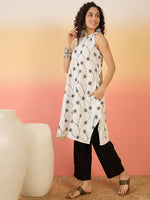 Thumbnail for InWeave White Embroidery R Neck Black Set - Distacart