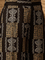 Thumbnail for InWeave Black Golden Beige V-Flared Kurta Set - Distacart