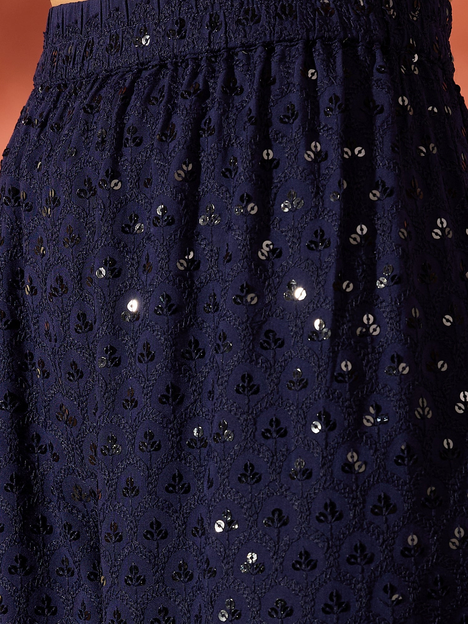 InWeave Blue Chikankari Short Kurta Set - Distacart