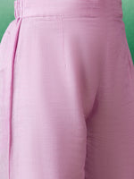 Thumbnail for InWeave Lavender Lurex Thick Strappy Straight Kurta Pant Set - Distacart