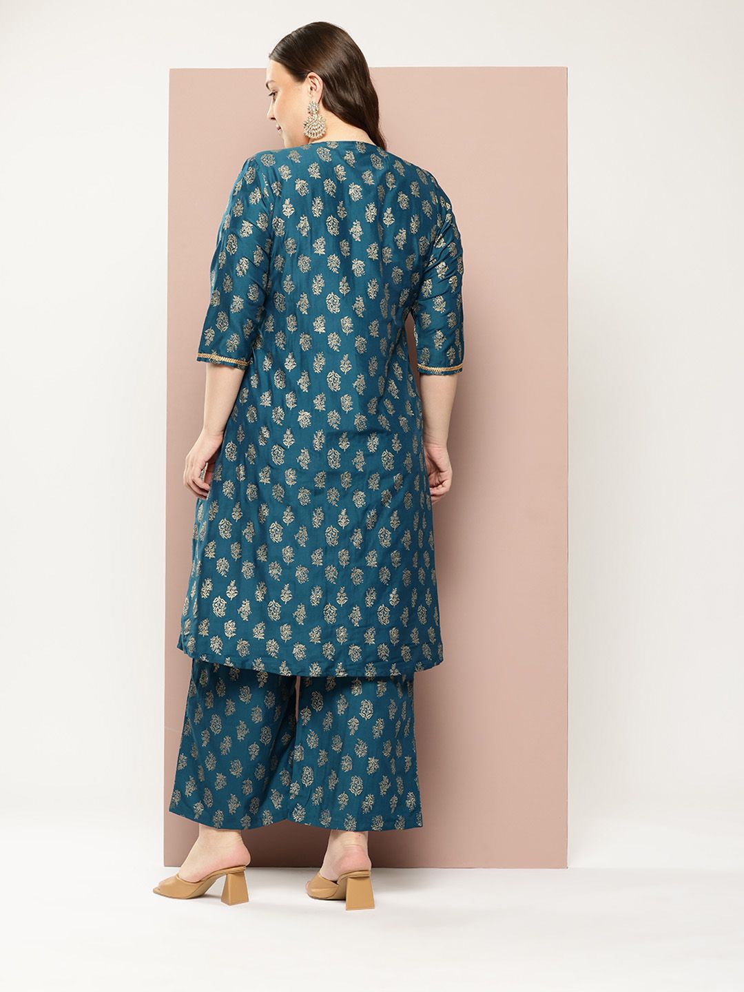 Sztori Plus Size Ethnic Motifs Kurta Set - Distacart