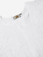 Thumbnail for ADA Women White & Black Chikankari Embroidered Sustainable Handloom Kurta with Trousers - Distacart