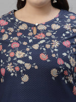 Thumbnail for Sztori Plus Size Floral Printed Regular Kurta with Trousers - Distacart