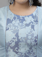 Thumbnail for Sztori Floral Printed Sleeveless Straight Kurta with Palazzos - Distacart