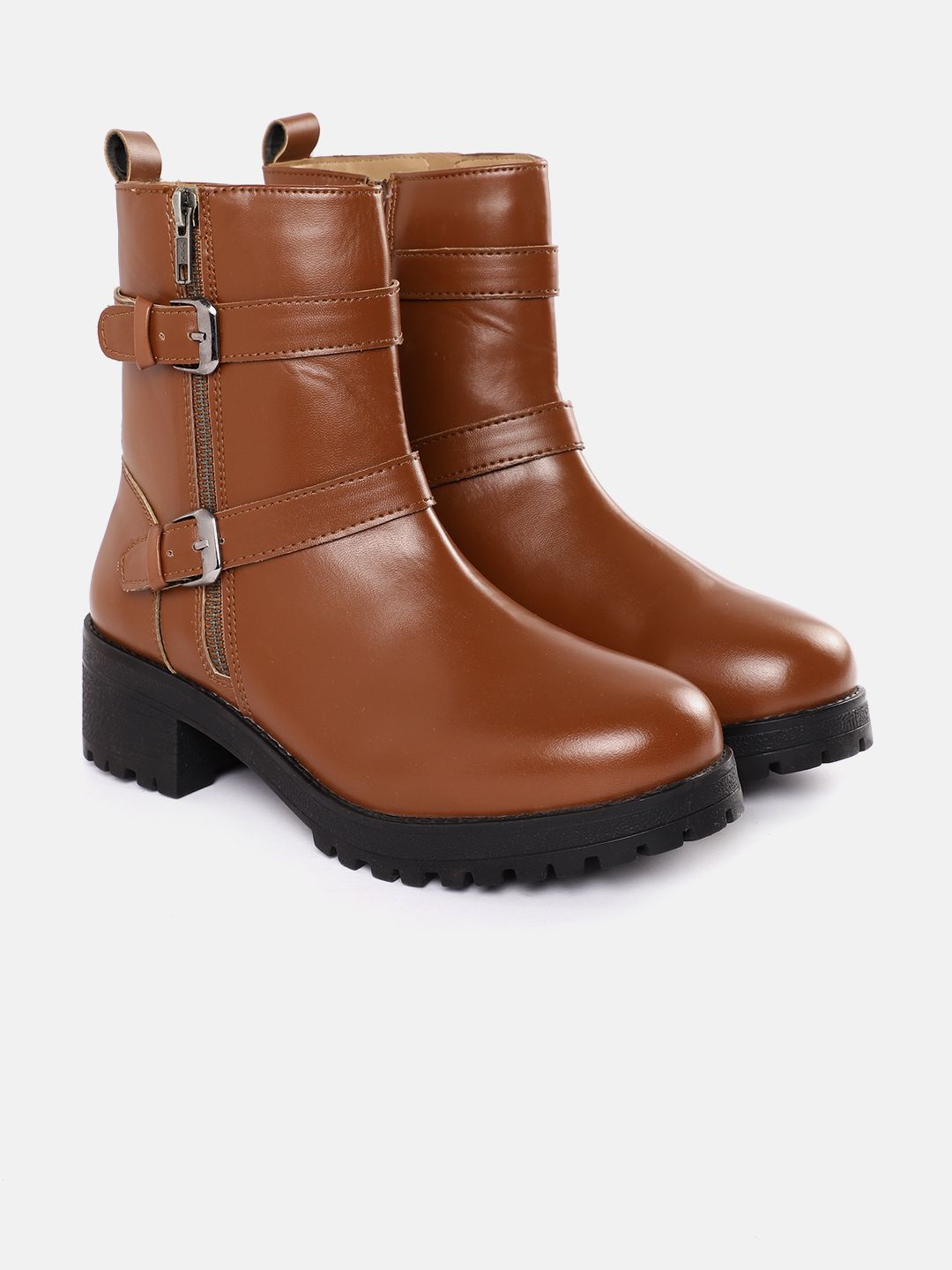 Roadster The Lifestyle Co. Women Mid Top Regular Boots With Buckle Detail