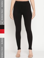 Thumbnail for TAG 7 Pack Of 3 Ankle Length Leggings - Distacart