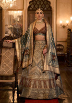 Thumbnail for Monjolika Fashion Sequins Beige Colour Rajwadi Silk Readymade Lehenga Choli