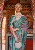Thumbnail for Monjolika Fashion Multi Color Silk Ajarak Design Traditional Saree