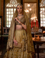 Thumbnail for Monjolika Fashion Olive Color Rajwadi Silk Designer Lehenga Choli