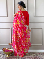 Thumbnail for The52 Women's Rayon Fabric Straight Kurta, Pant and Dupatta Set
