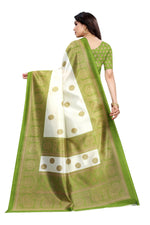Thumbnail for Vamika Green Printed Art Silk Saree - Distacart