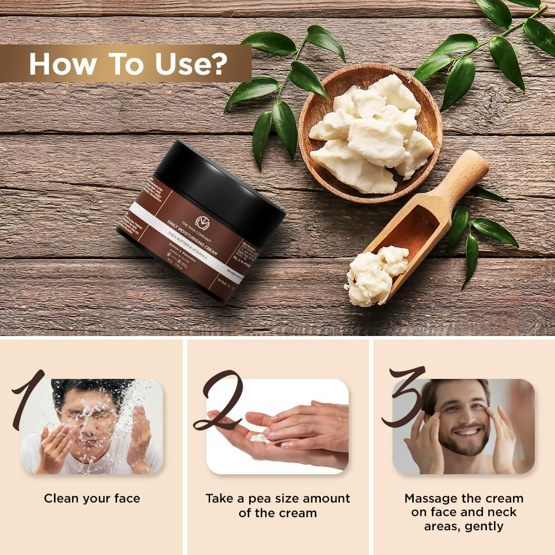The Man Company Non-Sticky Daily Moisturizing Cream For Dry Skin - Distacart