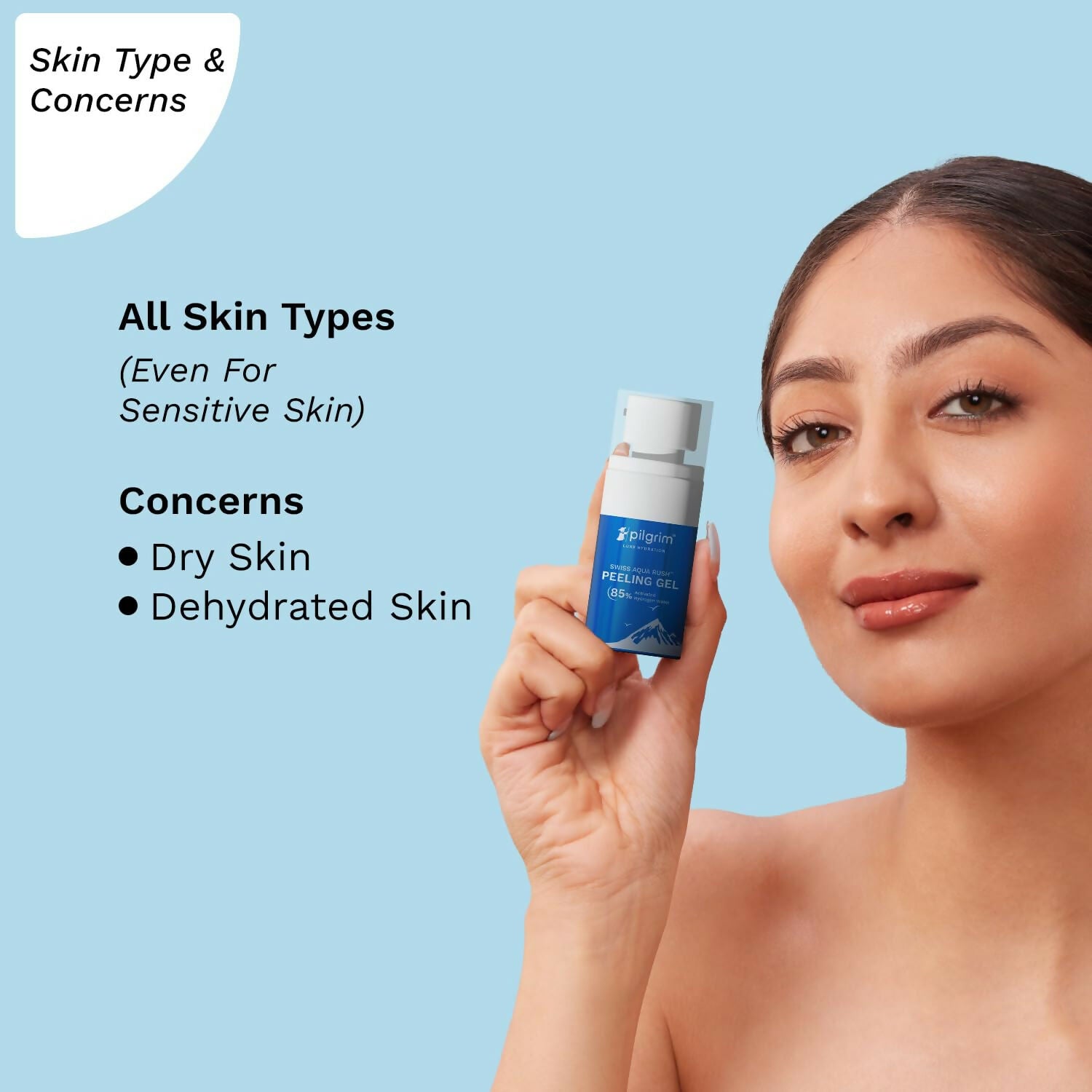 Pilgrim wiss Aqua Rush Peeling Gel Pentavitin & Activated Hydrogen Water for Face - Distacart