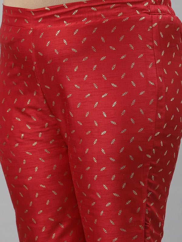 Sztori Plus Size Geometric Printed Straight Kurta With Trousers & Dupatta - Distacart