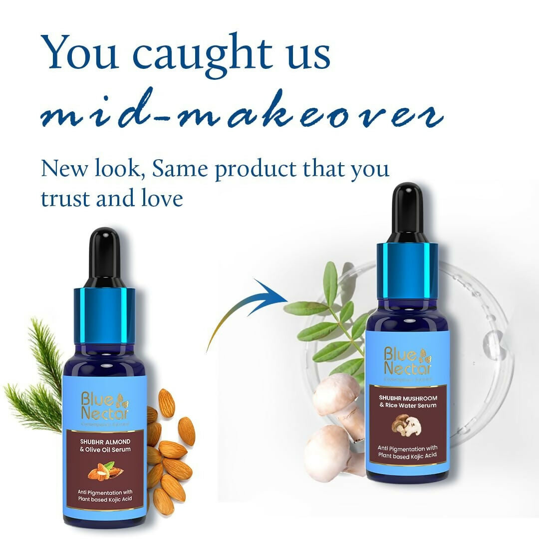 Blue Nectar Plant Based Kojic Acid Serum with Rice Water & Mushroom for Pigmentation & Dark Spots Removal - Distacart
