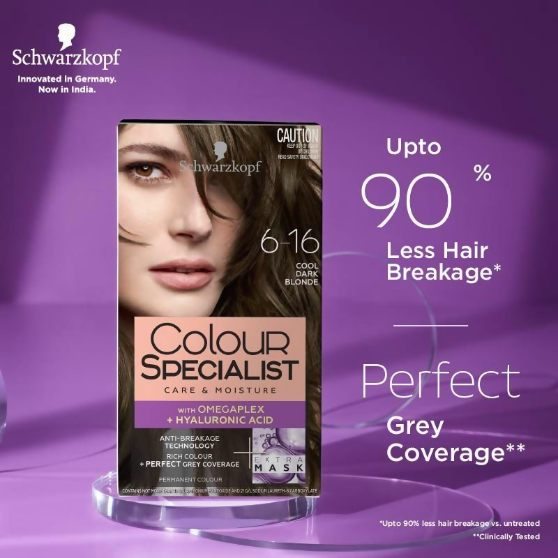 Schwarzkopf Colour Specialist Permanent Hair Colour - 6.16 Cool Dark Blonde - Distacart