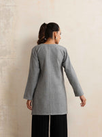 Thumbnail for trueBrowns Grey Winter High Slit Top - Distacart