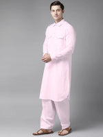 Thumbnail for Fabmade Men Pink Pathani Kurta - Distacart
