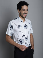 Thumbnail for Jainish Men's Floral Printed Formal Shirts - White - Distacart