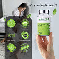 Thumbnail for Health Veda Organics Performance Timer Veg Capsules For Men - Distacart