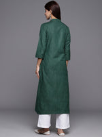 Thumbnail for Varanga Women Sea Green Woven Straight Kurta - Distacart