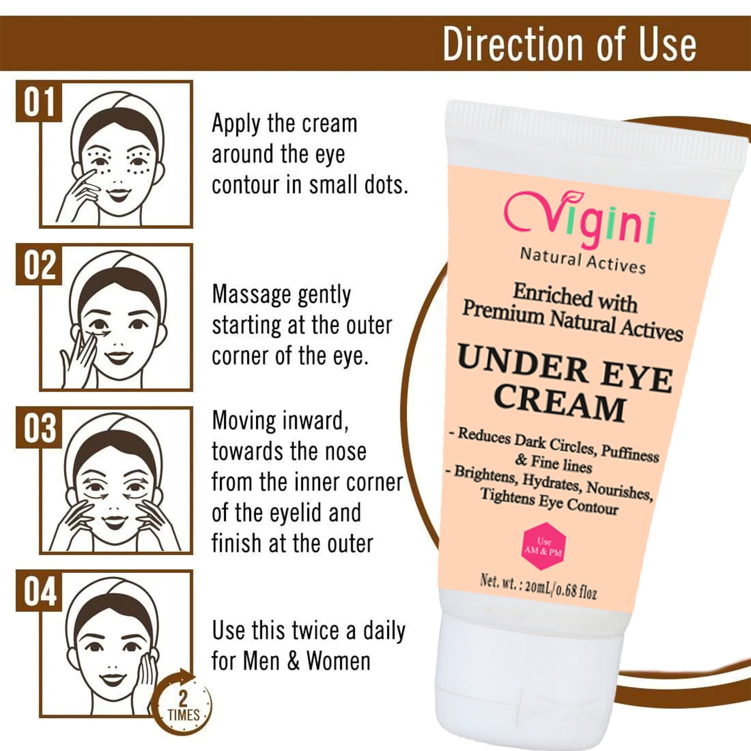 Vigini Under Eye Cream For Dark Circle - Distacart