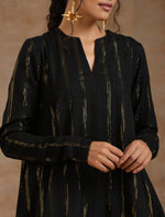 Thumbnail for trueBrowns Black Gold Cotton Flared Co-Ord Set - Distacart